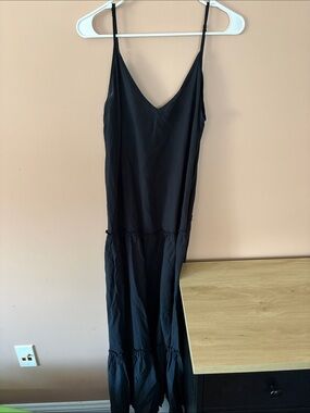 Isabel and Ingrid Black Spaghetti-Strap Women's Maxi Dress